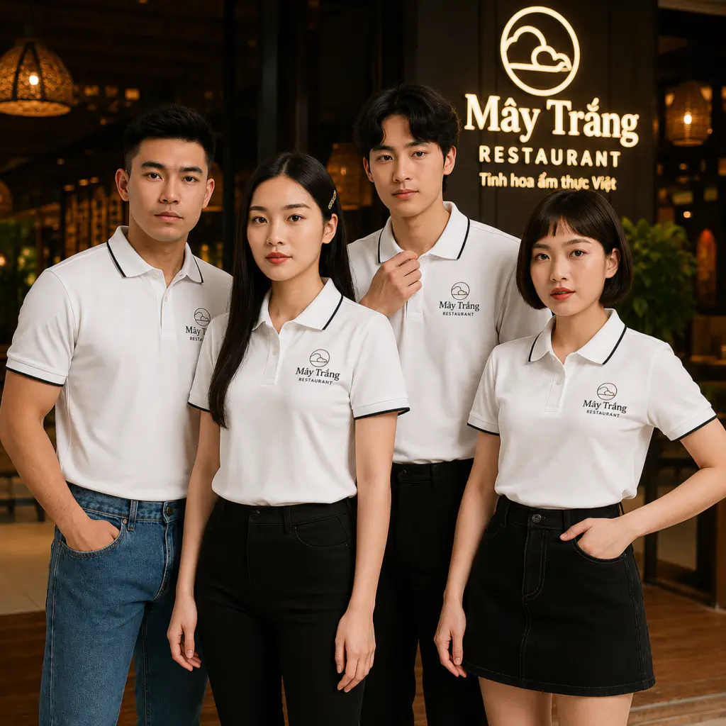 Áo polo có cổ in logo